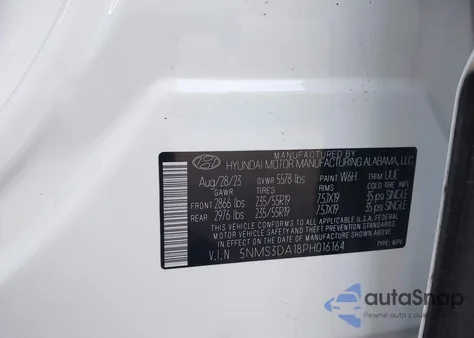 2023 Hyundai Santa Fe Hybrid Sel Premium из США, поврежденный, VIN 5NMS3DA18PH016164